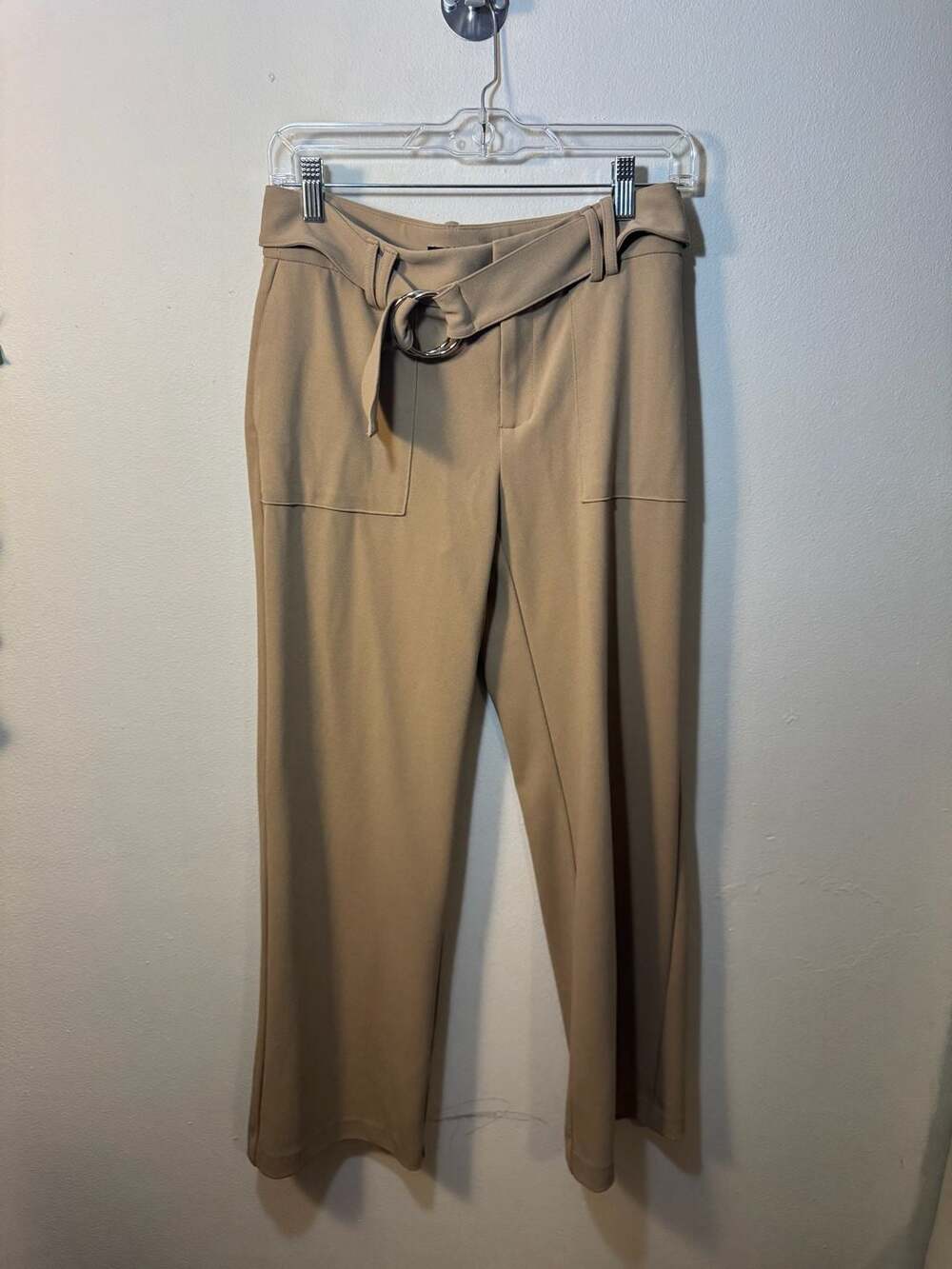INC International Concepts Petite High-Rise Belted Wide-Leg Utility Component Pa